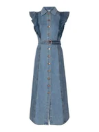 Sukienki - YAS Sukienka jeansowa Cawi 26037659 Niebieski Regular Fit - miniaturka - grafika 1