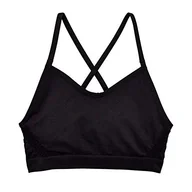 Biustonosze - Nike dziewczęcy bezszwowy suchy biustonosz czarny/biały L - miniaturka - grafika 1