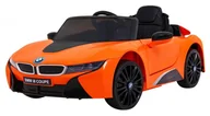 Pojazdy elektryczne dla dzieci - BMW I8 Lift Auto na akumulator Pomarańczowy + Pilot + Wolny Start + 3-pkt pasy + MP3 USB + LED - miniaturka - grafika 1
