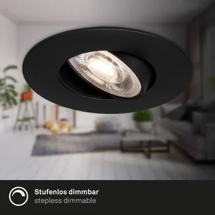 Briloner Spot wpuszczany LED 7602 3szt. IP65 3 000 K czarny - Oprawy, klosze i abażury - miniaturka - grafika 5
