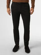 Spodnie męskie - Finshley & Harding London Męskie spodnie od garnituru modułowego Mężczyźni Slim Fit niebieski|szary w kratkę, 44 - miniaturka - grafika 1