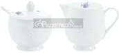 Cukiernice - KOMPLET - PORCELANOWA CUKIERNICA I MLECZNIK Belle Maison LAWENDA I KORONKI (1023 LAV) - miniaturka - grafika 1