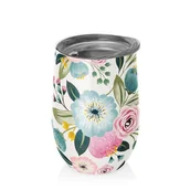 Kubki - Lumarko Kubek Ze Stali Nierdzewnej Z Pokrywką Pastel Flowers 420 ML - miniaturka - grafika 1