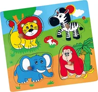 Układanki dla dzieci - Viga Puzzle Niespodzianka - Zoo 0932, Viga - miniaturka - grafika 1