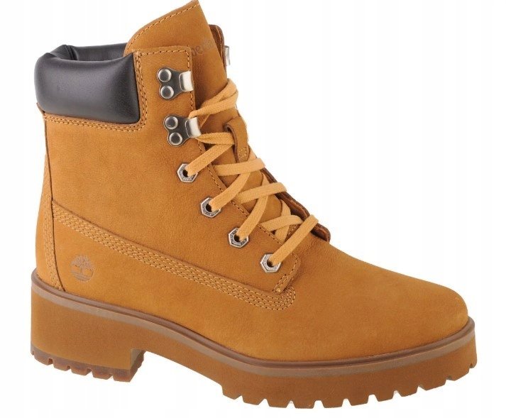TIMBERLAND BOTKI SKÓRZANE DAMSKIE BRĄZOWE ZA KOSTKĘ 38,5 1JIB