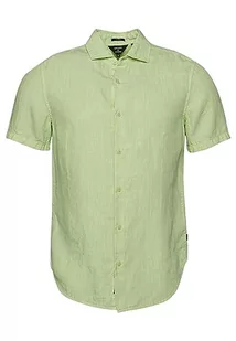 Superdry Studios Casual Linen S/S Shirt Bluza męska, Opline Green, 3XL - Bluzy męskie - miniaturka - grafika 1