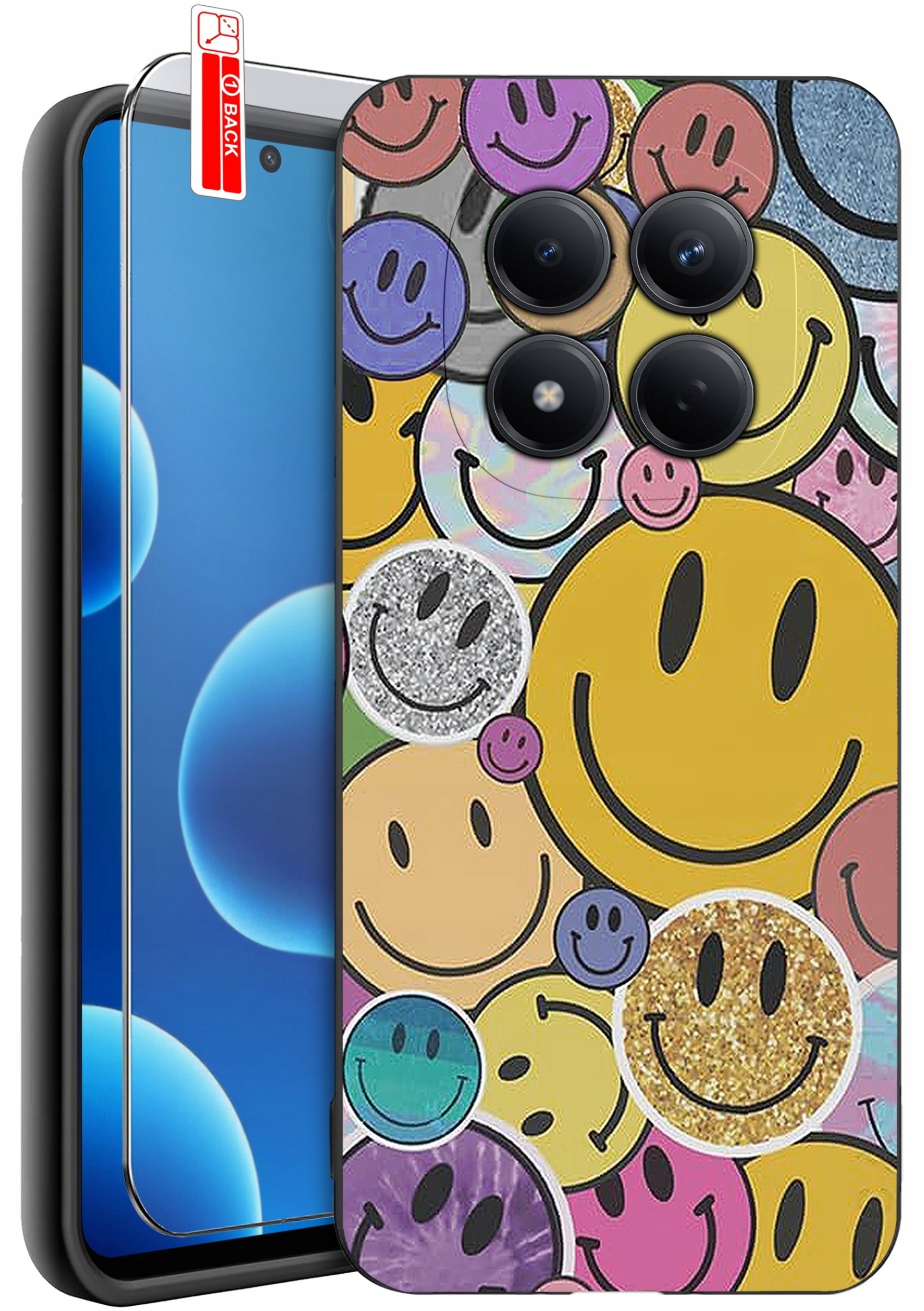 krainaGSM Etui Do Xiaomi Redmi Note 15 Pro 5G Wzory Silikonowe Matt Case + Szkło
