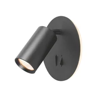 Lampy ścienne - Kinkiet ścienny Spf czarny 2xGU10x5W z włącznikiem do sypialni wym: 16 x 5,5 x 5,5 cm aluminium IP20 Videx - miniaturka - grafika 1