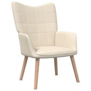 Fotele - vidaXL Lumarko Fotel, 62 x 68,5 x 96 cm, kremowy, obity tkaniną! 327921 - miniaturka - grafika 1