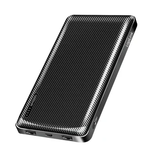 Power bank 10000 mAh, 2x USB-A, USB-C, szybkie ładowanie, LogiLink, czarny - Powerbanki - miniaturka - grafika 1