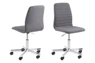 Fotele i krzesła biurowe - D2.Design Fotel biurowy Amanda Szary chrom 180811 - miniaturka - grafika 1