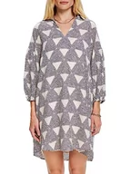 Sukienki - ESPRIT Wzorzysta sukienka, LENZING™ ECOVERO ™, ciemnoniebieski, 42 - miniaturka - grafika 1