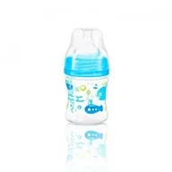 Butelki dla niemowląt - Babyono Butelka antykolkowa szerokootworowa niebieska 120 ml - miniaturka - grafika 1