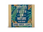 Mydła - Faith in Nature Wiara w Naturę - Stałe mydło dla mężczyzn, Niebieski cedr, 100g - miniaturka - grafika 1