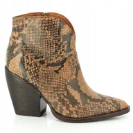 Botki damskie - Kowbojki w����owe Carinii B5265 sk��ra naturalna damskie modne r.37 - miniaturka - grafika 1