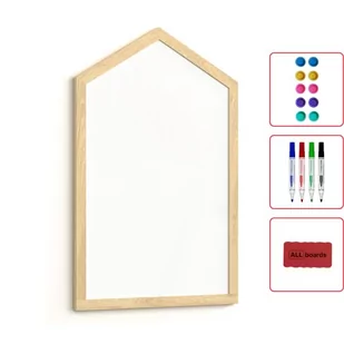 DOMEK - Tablica biała magnetyczno-suchościeralna w kształcie domku - Tablice i flipcharty - miniaturka - grafika 1