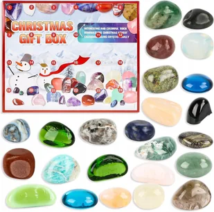 KALENDARZ ADWENTOWY DLA DZIECI KRYSZTAŁKI MINERAŁY KAMIENIE ŚWIĘTA PREZENT - Ozdoby bożonarodzeniowe KALENDARZ ADWENTOWY DLA DZIECI KRYSZTAŁKI MINERAŁY KAMIENIE ŚWIĘTA PREZENT - Ozdoby bożonarodzeniowe - miniaturka - grafika 1