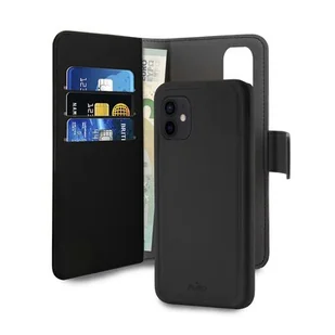 PURO Wallet Detachable - Etui 2w1 iPhone 12 / iPhone 12 Pro (czarny) - Etui i futerały do telefonów - miniaturka - grafika 1