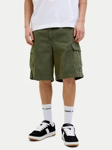 Jack&Jones Szorty materiałowe Karl 12269374 Zielony Loose Fit - Spodenki męskie - miniaturka - grafika 1