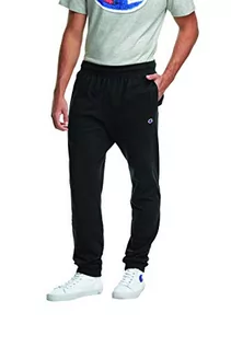 Spodenki męskie - Champion Męskie spodnie dresowe do joggingu średniej wagi, Czarny, S - grafika 1