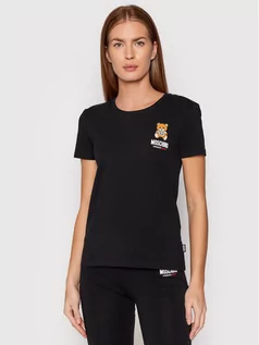 Koszulki i topy damskie - Moschino Underwear & Swim T-Shirt 1912 9003 Czarny Regular Fit - grafika 1