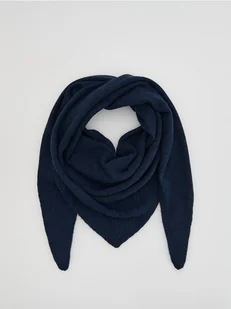 Reserved - Gładki szalik - granatowy - Czapki damskie - miniaturka - grafika 1