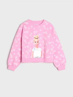 Swetry dla dziewczynek - Sinsay - Bluza Barbie - różowy - grafika 1