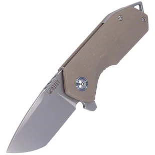 Nóż składany Kubey Knife Campe, Tan G10, Sandblast D2 (KU203C) - Noże - miniaturka - grafika 6
