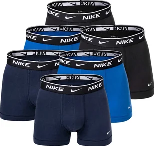 Bokserki męskie NIKE, zestaw 6 sztuk - kąpielówki, logo w pasie, bawełna elastyczna niebiesko-czarna M - Majtki męskie - miniaturka - grafika 1