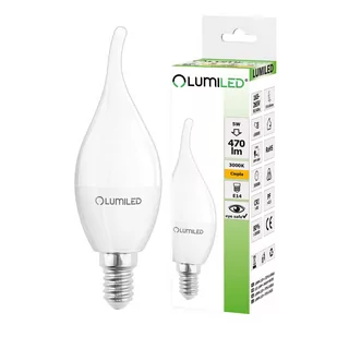 Lumiled Żarówka LED E14 5W 470LM biała ciepła płomyk LUMILED - Żarówki LED - miniaturka - grafika 1