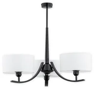 Lampy sufitowe - Lemir Orso żyrandol 3 pł. / czarny połysk + biały O2873 W3 CZA + BIA - miniaturka - grafika 1