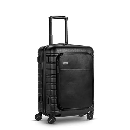ETERNITIVE - Walizka mała I walizka podróżna z poliwęglanu I wymiary: 54 x  37 x 25 cm I twarda walizka z blokadą odcisków palców I walizka podróżna z  kółkami 360° i PowerBank