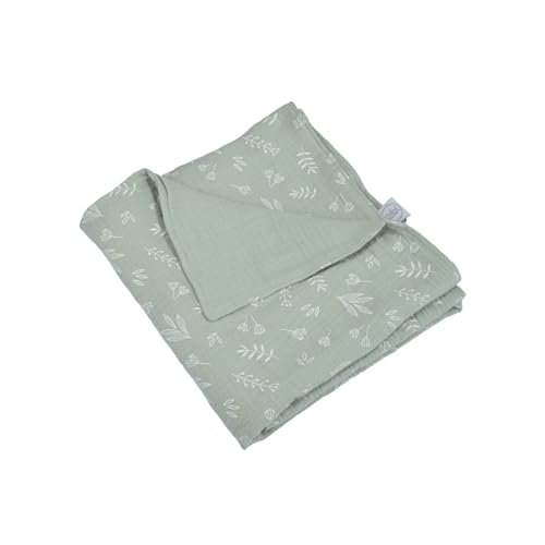 Zielony muślinowy koc dziecięcy 75x75 cm – Bébé Douceur