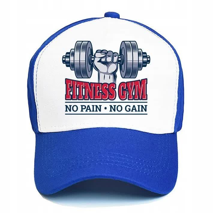 Czapka Atrament Daszek FITNESS GYM No Pain Wzory