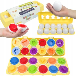 LT442 UKŁADANKA JAJKA W KOBIAŁCE DOPASUJ KSZTAŁTY KOLORY - Zabawki sensoryczne - miniaturka - grafika 1