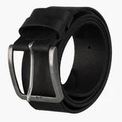 Paski - Pasek Męski BIG STAR Skórzany Pas Do Spodni Czarny MM675013 Czarny 100 - miniaturka - grafika 1