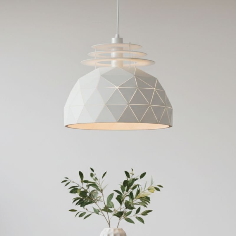 Lampa wisząca Mcodo Lampa wisząca Oslo XL biała 40cm w skandynawskim stylu