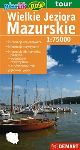 Demart Wielkie Jeziora Mazurskie - mapa turystyczna (skala 1:77 000) - Praca zbiorowa