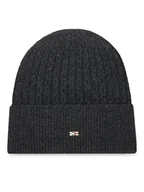 Czapki damskie - Tommy Hilfiger Czapka Th Cable Enamel Flag AW0AW17776 Czarny - miniaturka - grafika 1