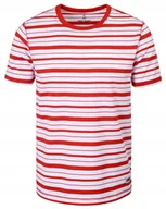 Koszulki męskie - T-SHIRT Męski REDISH Koszulka BIAŁA w PASKI Gruba Bawełna 2XL Pako Jeans - miniaturka - grafika 1