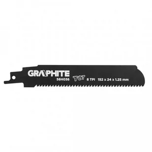 GRAPHITE Brzeszczot do piły szablastej, HM, 152 x 24 x 1.25 mm, 8TPI TOP-56H036 - Brzeszczoty - miniaturka - grafika 1