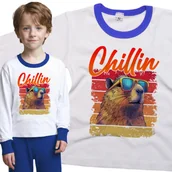 Piżamy dla dziewczynek - Piżama dziecięca Luzacka Kapibara W Okularach Chillin 98/104 - VoloDonum - miniaturka - grafika 1