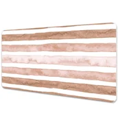 Podkładki na biurko - Podkładka na całe biurko Geometryczne brązowe paski 90x45 cm - miniaturka - grafika 1