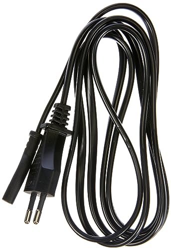 Electraline 95508 Standardowy kabel zasilający PC EU do C7, PC Kabel sieciowy CEE do C7 1.8 M, H03VVH2-F 2x0.75, 250V, męski/żeński