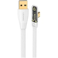 Kable - USAMS Kabel kątowy USB na USB-C PD 6A 66W Fast Charging Iceflake Series 1,2m biały/white SJ585USB02 (US-SJ585) - miniaturka - grafika 1