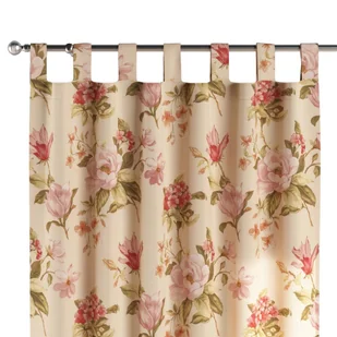 Zasłona na szelkach 1 szt., duże kwiaty na kremowym tle, Londres - Zasłony - miniaturka - grafika 1