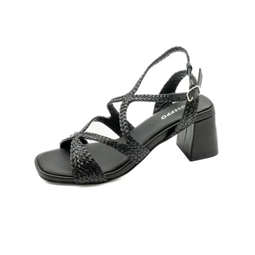 GIOSEPPO Damski pasek Mohoro T-Strap, czarny/biały, 5 UK