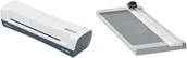 Laminatory - Leitz, Trymer do Papieru Leitz Precision Home A4 z Prowadnicą Wyrównującą, Tnie do 8 Kartek, Długość Cięcia 305 mm, Trwałe Ostrze do Cięcia Prostego (90250000) & Leitz 74310001 Laminator, Biały, A4 - miniaturka - grafika 1