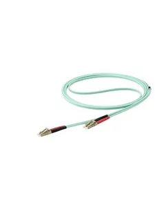 Startech.COM 15M OM4 LC TO LC MULTIMODE DUPLEX FIBER OPTIC PATCH CABLE - PATCH CABLE - 15 M - AQUA (450FBLCLC15) - Kable komputerowe i do monitorów - miniaturka - grafika 1