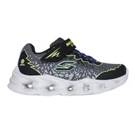 Buty dla dziewczynek - Buty Skechers S Lights Vortex 2.0 Zorento Jr 400603L-BKYL czarne - miniaturka - grafika 1